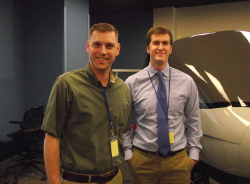 Photo - Josh Nieman with test pilot who flew his design