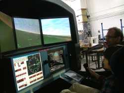 Photo - Zain Ameen in flight simulator
